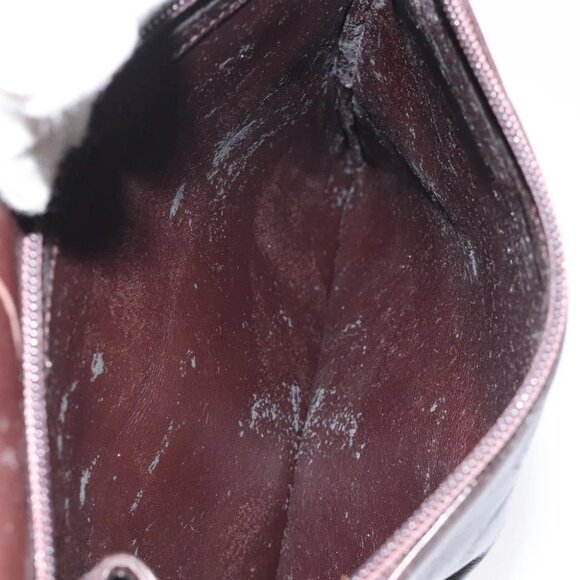 GUCCI Bamboo Hand Bag Leather 2way Dark Brown Gold - Picture 13 of 14